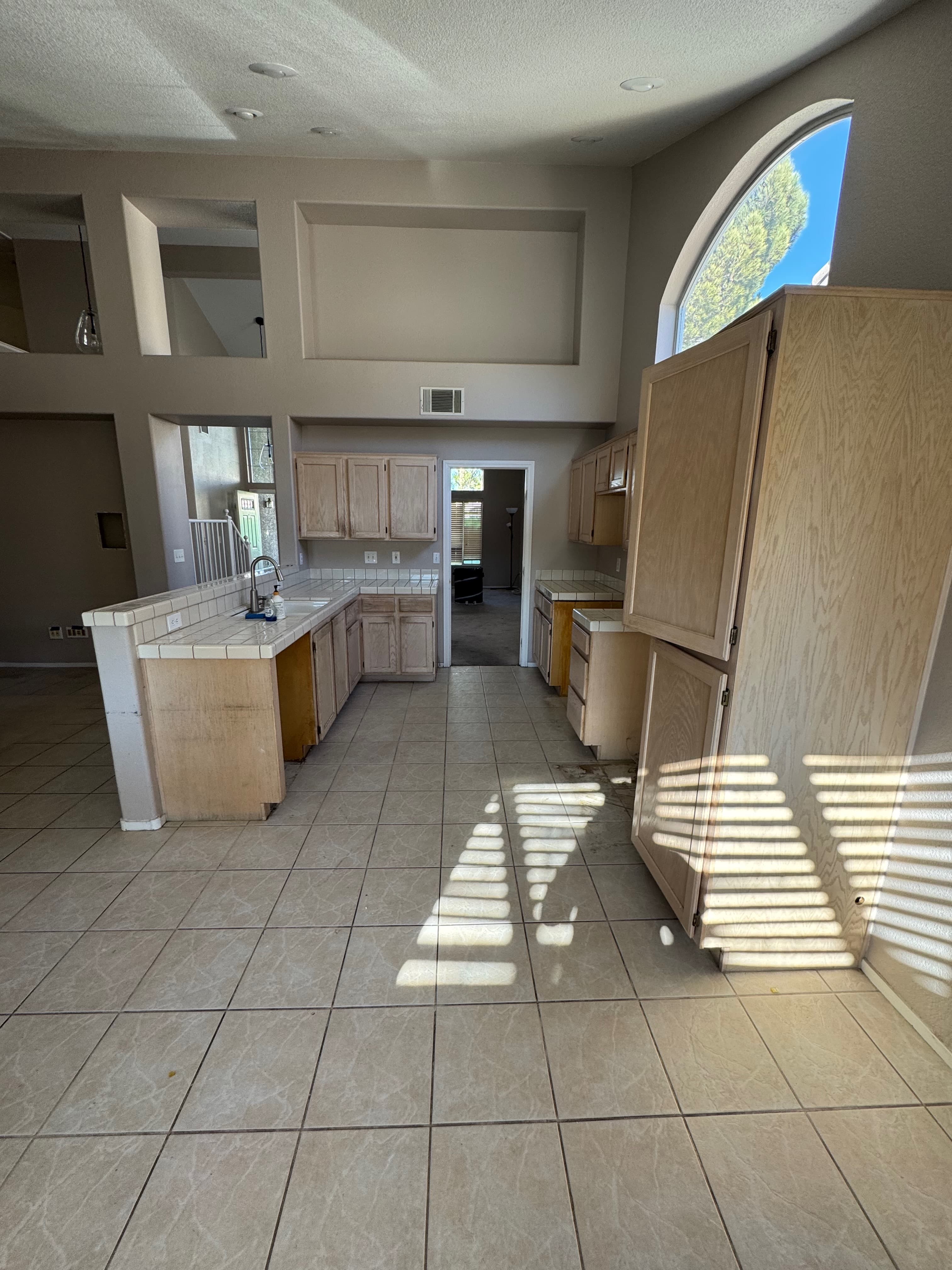 Demo day — cabinets out, full gut begins